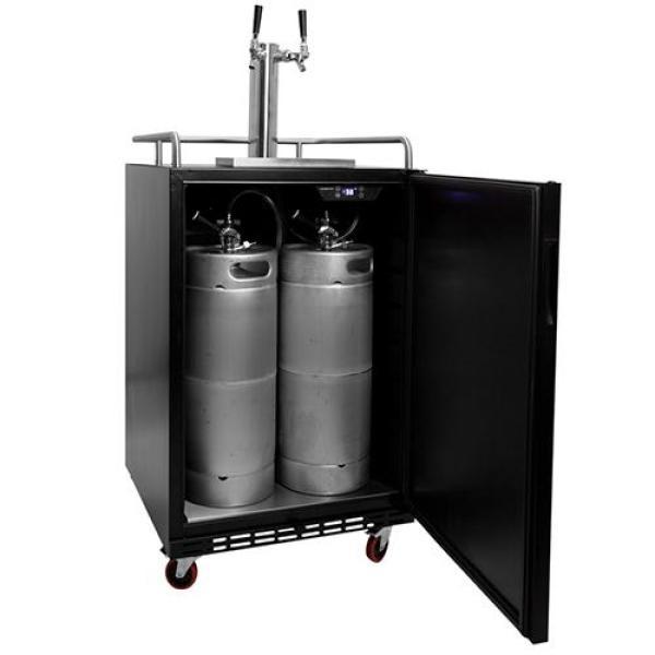 EdgeStar KC7000BLTWIN Kegerator Over-sized Twin Tap 24