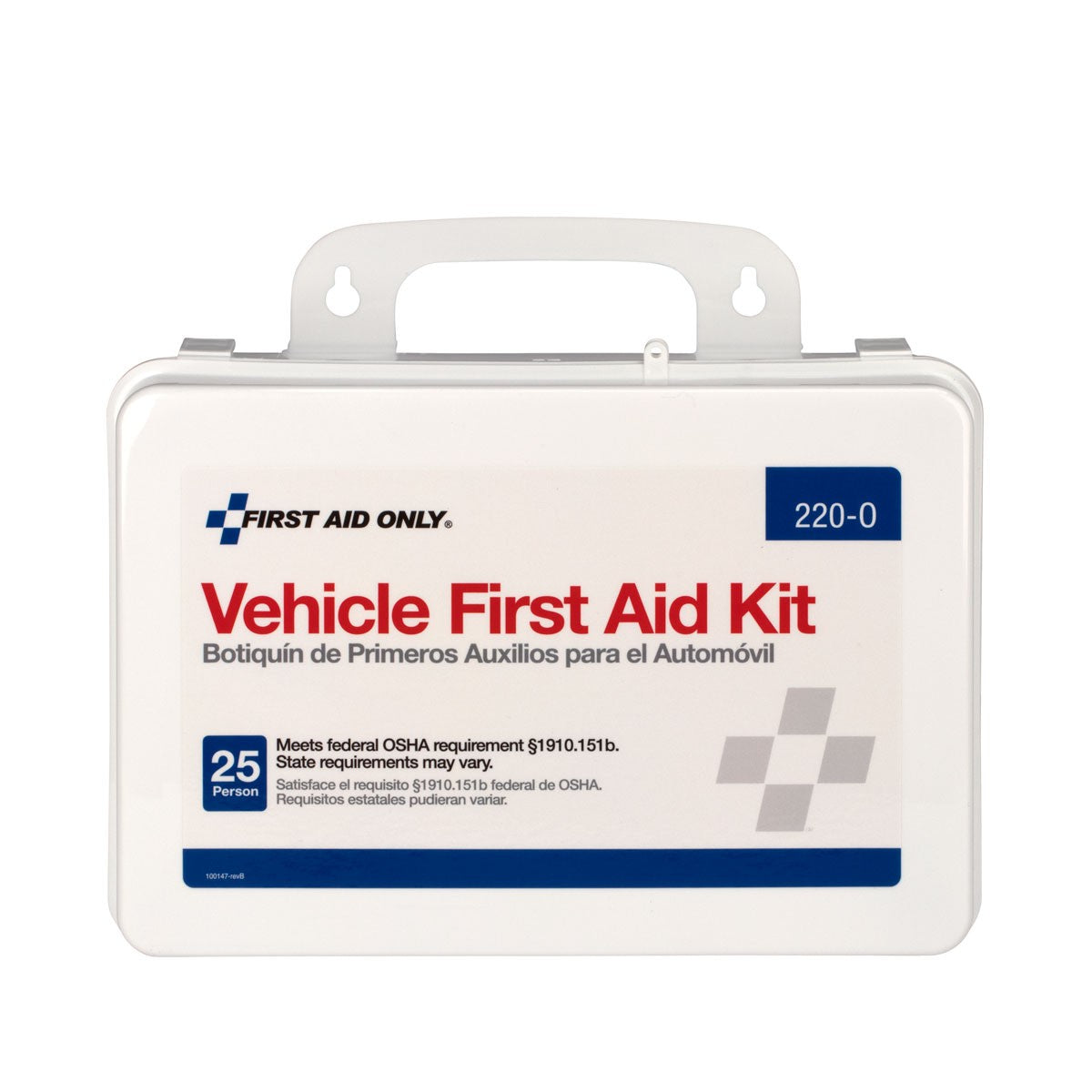 First Aid Only 25 Person Vehicle First Aid Kit, Plastic Case (6 per order)