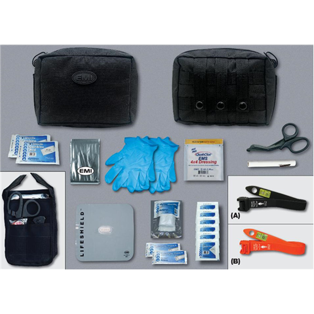 EMI Active Shooter/Bleed Aid™ Kit with S.T.A.T. Tourniquet (Pack of 3)