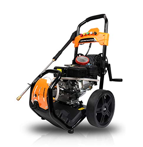 ETOSHA Gas Pressure Washer Kit 4800PSI 6.5HP 210cc Washer Pressure System with Power Spray Gun,65ft Flex Hose and 5 Nozzles,OHV 4-Stroke Easy Start(Orange/Black)
