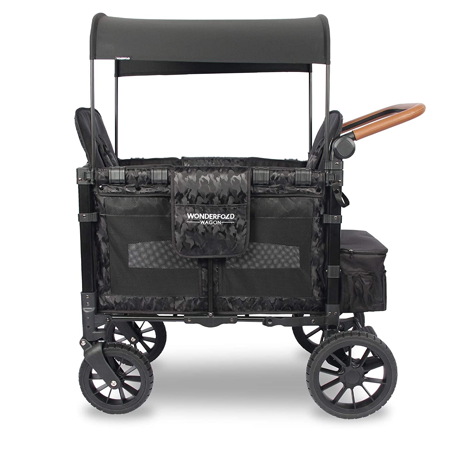 WonderFold W2 Luxe Push/Pull 2-Passenger Stroller Wagon Black Camo New