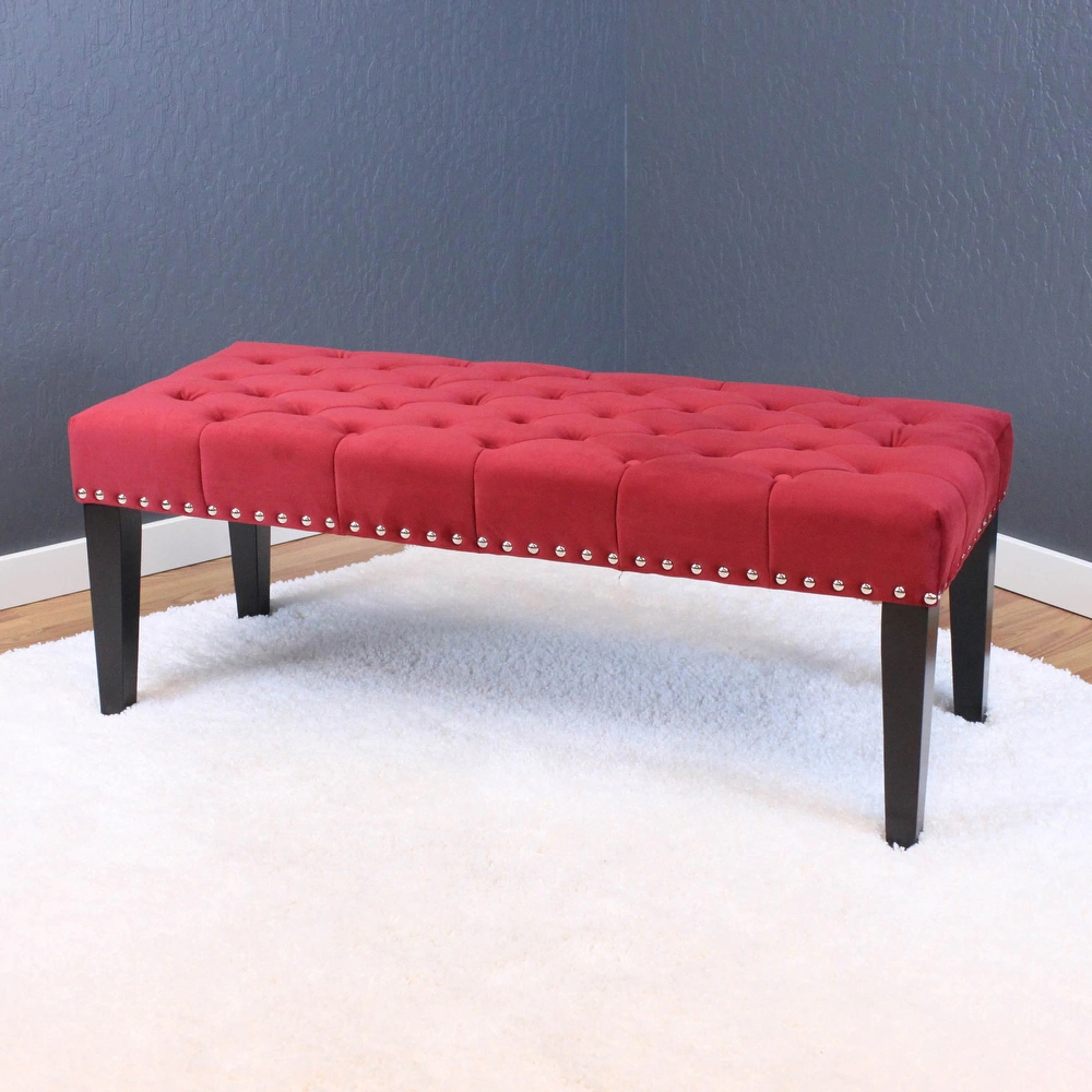 Silver Orchid Orla Velvet Bench