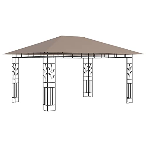 vidaXL Gazebo with Mosquito Net 19.7'x9.8'x9' Anthracite