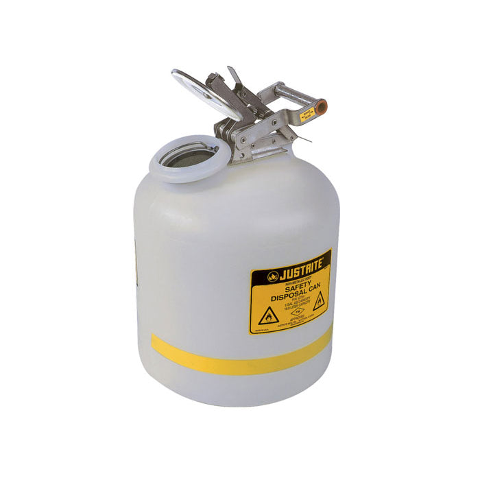 Justrite Safety Can For Liquid Disposal, 5 Gallon, Polyethylene
