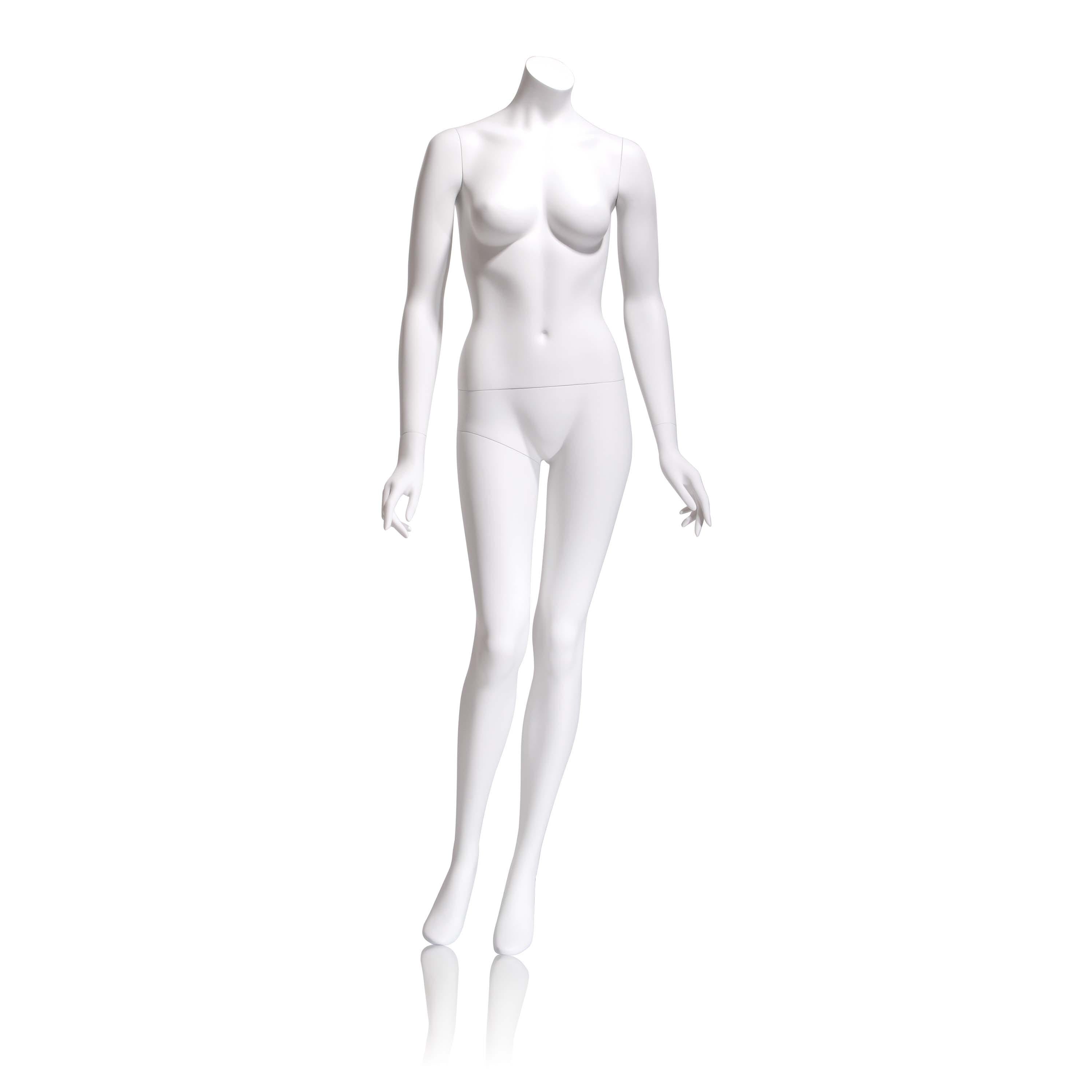 Econoco Female Mannequin - Headless, Arms by Side, Right Leg Slightly Bent