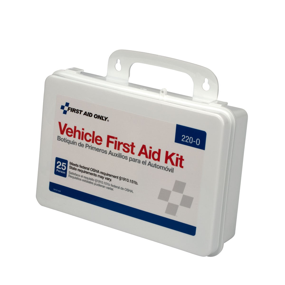 First Aid Only 25 Person Vehicle First Aid Kit, Plastic Case (6 per order)