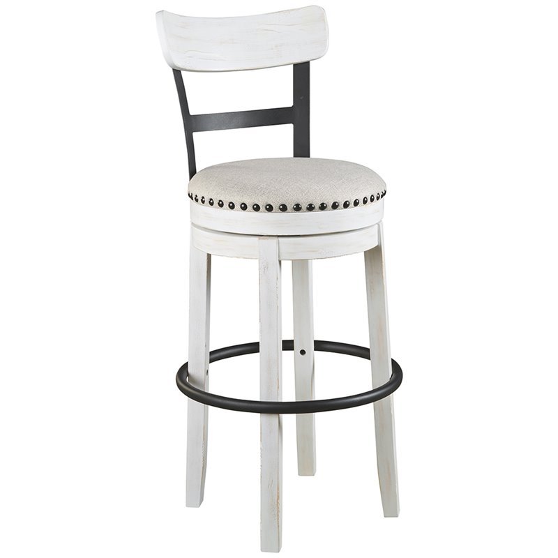 Swivel Bar Stool in Vintage White