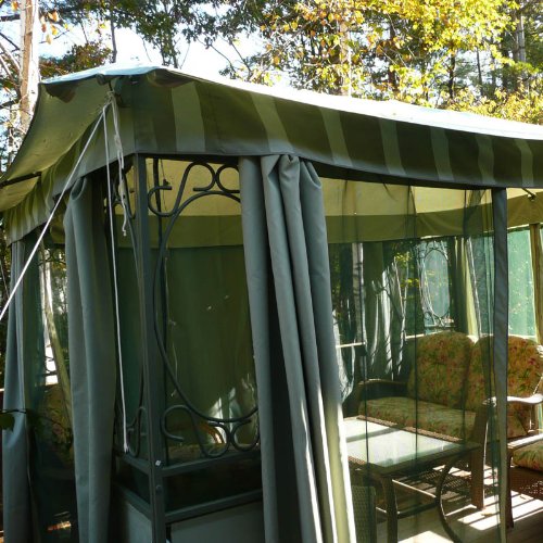 Garden Winds 12 x 10 Scroll Design Gazebo Replacement Canopy Top Cover and Netting