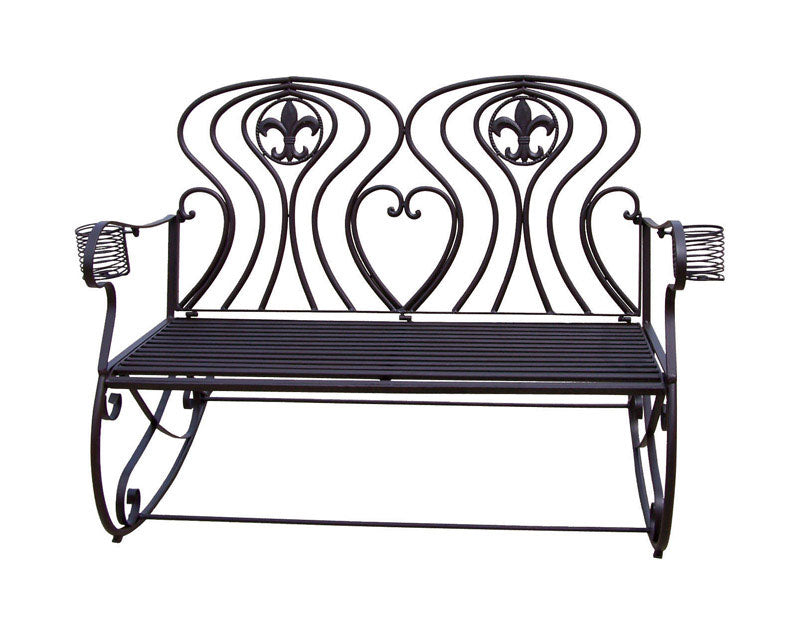 Ll Home Rocker Fleur De Lis Black