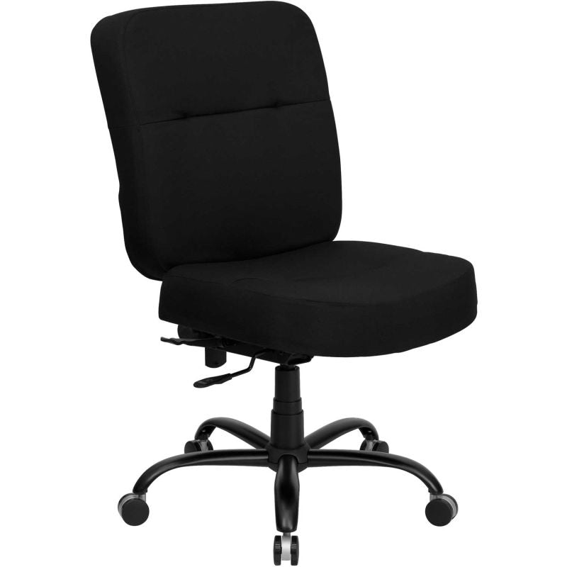 Big and Tall Office Chair - Fabric - High Back - Black - Hercules Series