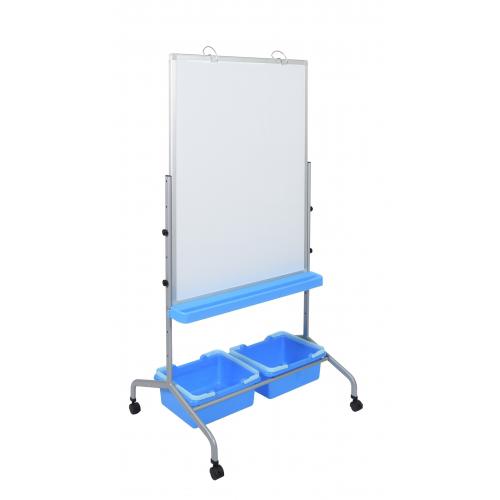LUXOR Classroom Chart Stand with Storage Bins, Classroom Chart Stand with Storage Bins