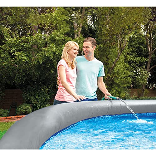 Intex Easy Set 15ft x 42in Inflatable Outdoor Above Ground Swimming Pool Bundle with Filter Pump & Pool Care 3-Inch Chlorine Tablets, 5 Pounds