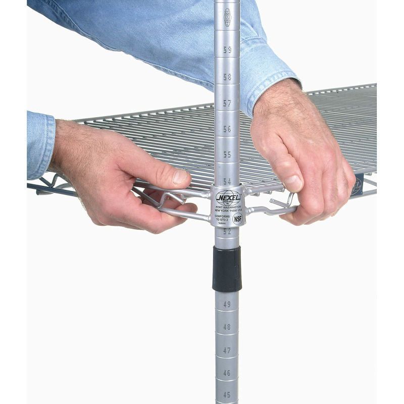 Nexel® Chrome Wire Linen Cart with Nylon Cover, 4 Shelves, 36