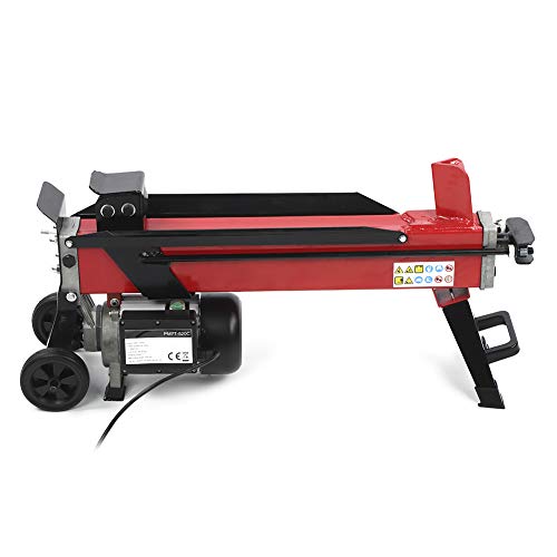 POCREATION Electric Hydraulic Log Splitters, 15A Semi-Automatic Wood Cutter Log Splitter Precision Pump Gears 7-Tons Splitting Force 2200W US Plug