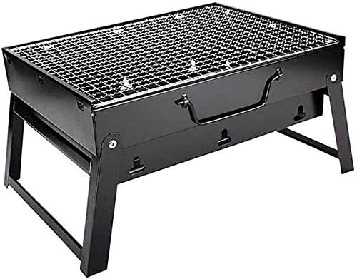 Practical Household Mini Small Grill, Stainless Steel Charcoal Indoor and Outdoor Portable Grill 37 x 27 x 20 cm, lsxysp