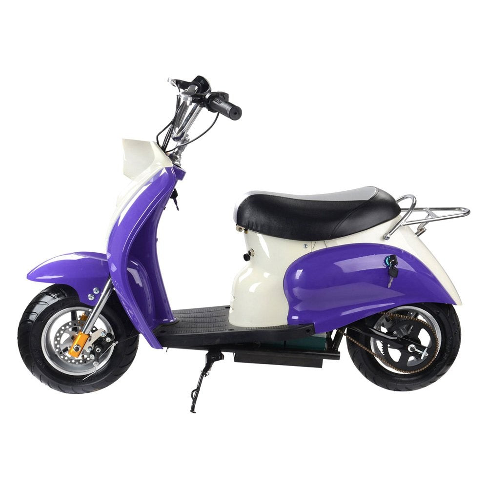 MotoTec 24V Purple Kids Electric Moped