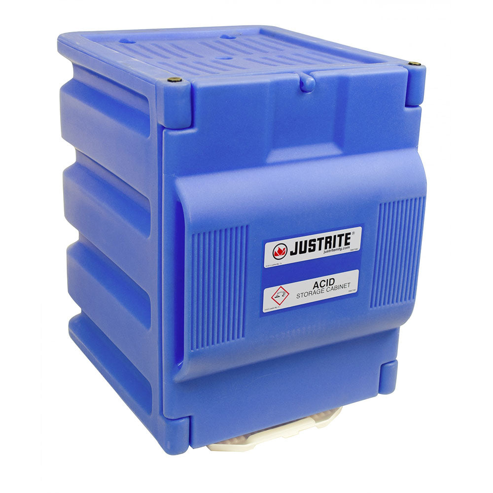 Justrite Countertop Polyethylene Corrosives and Acid Cabinet, 2 Door