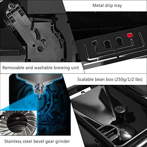 Hanchen Super Automatic Espresso Machine Coffee Maker Touch Screen 19 Bar 1.8L One Touch Americano Espresso Cappuccino Latte Maker