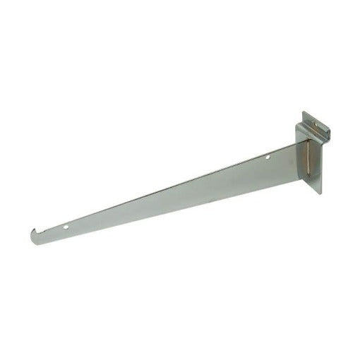 Econoco Shelf Brackets For Slatwall - Satin Chrome (48 Pcs. Per Carton)