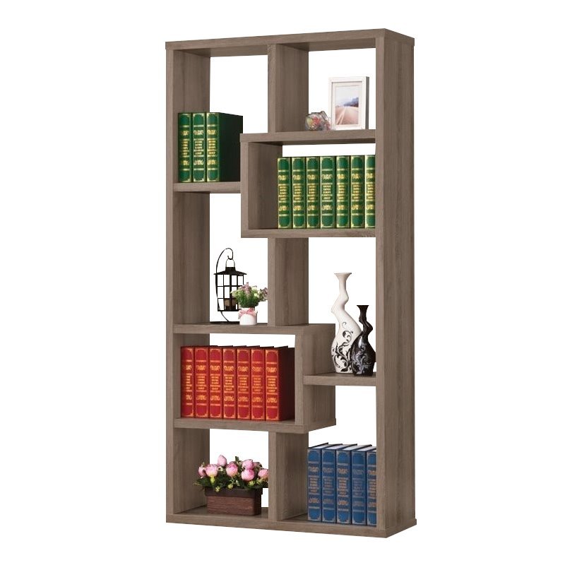 Casual Bookcase in Weathered Gray