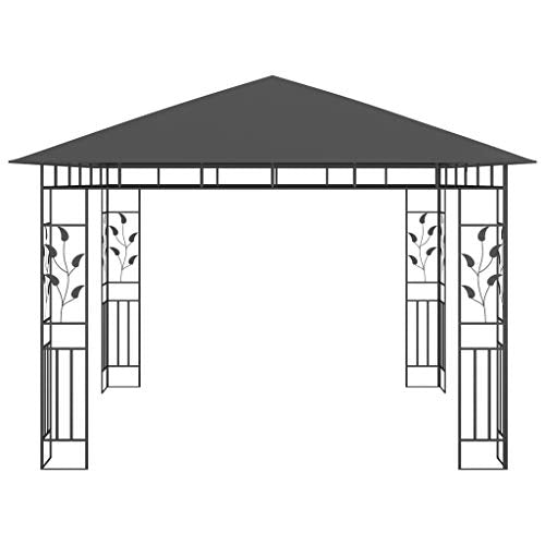 YCDTMY Gazebo with Mosquito Net 9.8'x9.8'x9' Anthracite 180 g/m²