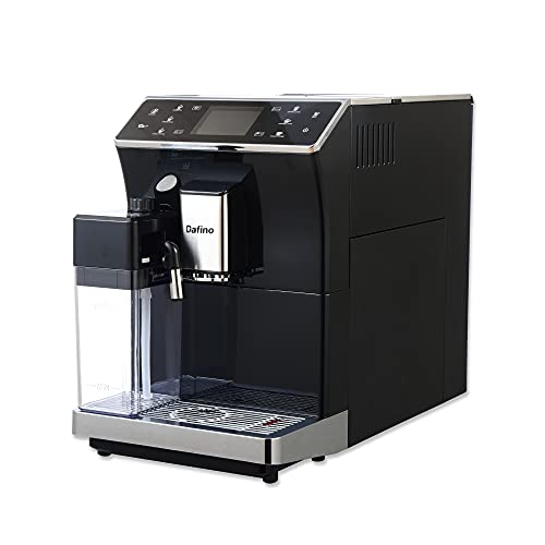 Dafino-202 Super-automatic Espresso Coffee Machine with an Adjustable Grinder, Double Boiler, Milk Frothermaker, LatteGo for Brewing espresso, Americano, Long Coffee, Cappuccino, Coffee Latte...etc