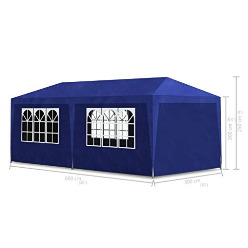 Festnight Outdoor Gazebo Canopy with Sides Walls and Decorative Windows 10ft x 20ft Patio Party Tent Water Resistant Wedding BBQ Shelter Pavilion Cater Events