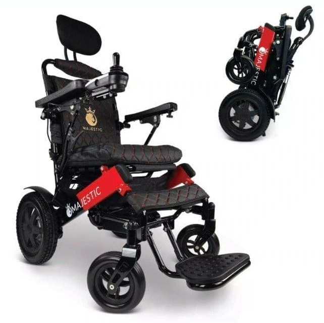 ComfyGO IQ-9000-PLUS Majestic 20 Inch Wide Seat Remote Controlled Travel Folding  Electric Wheelchair With Recline New