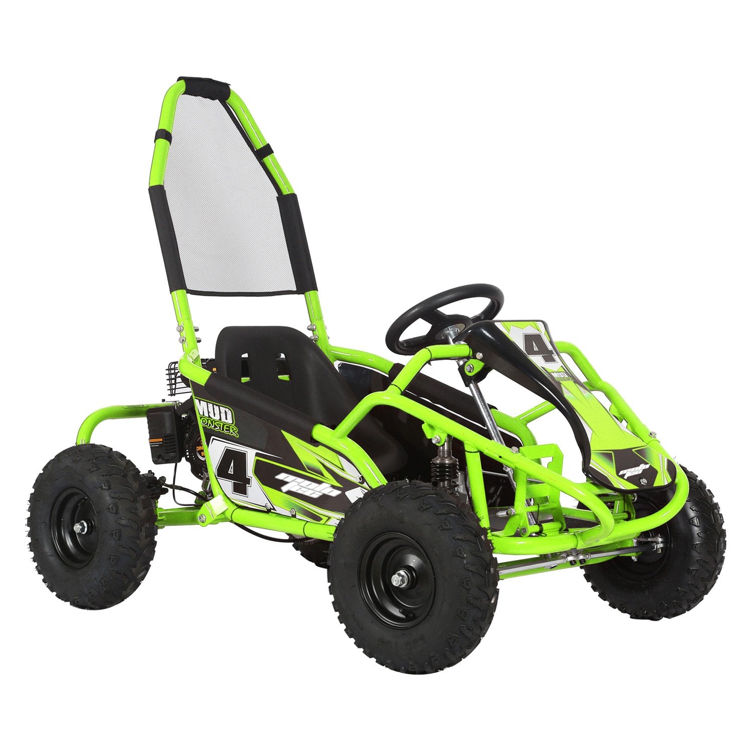 MotoTec Mud Monster Full Suspension Gas Powered 98cc Kids Go Kart