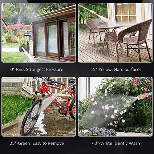 TEANDE Smart Pressure Washer 3800 PSI Electric High Powerful Touch Screen 3 Gear Level with Telescopic Handle, Hose Reel (Yellow)