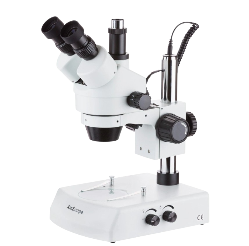 Amscope SM-2TX-3M 3.5X - 45X Trinocular Stereo Zoom Microscope with Dual Halogen Lights with 3MP Camera New