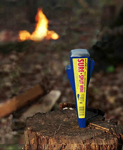 Sun Joe LJ10M 10-Ton Hydraulic Log Splitter, Green & Estwing Sure Split Wedge - 5-Pound Wood Splitting Tool with Forged Steel Construction & 1-7/8