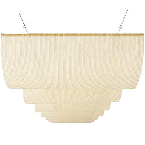 KOIJWWF Retractable Pergola Canopy Shade Cover, Wave Awning, UV Protection Sun Protection for Courtyard Garden Shelter for Deck, Terrace, Gazebo, Courtyard,3x3m