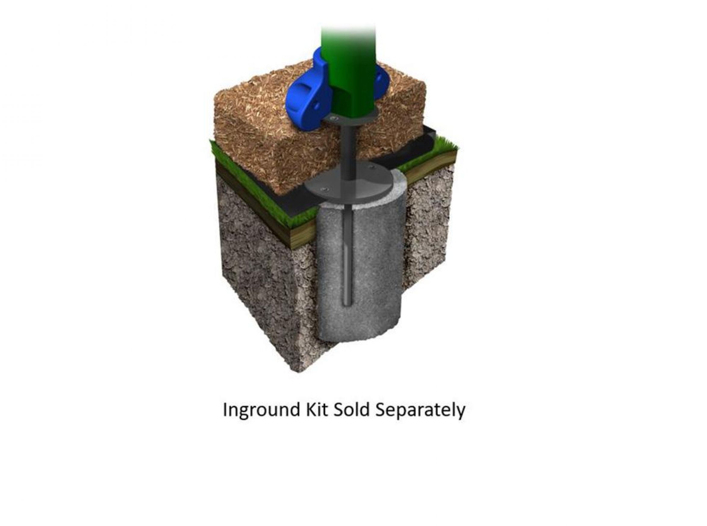 UltraPlay 02-08-0188 Discovery Center Playhouse Playset In-Ground Mounting Kit New