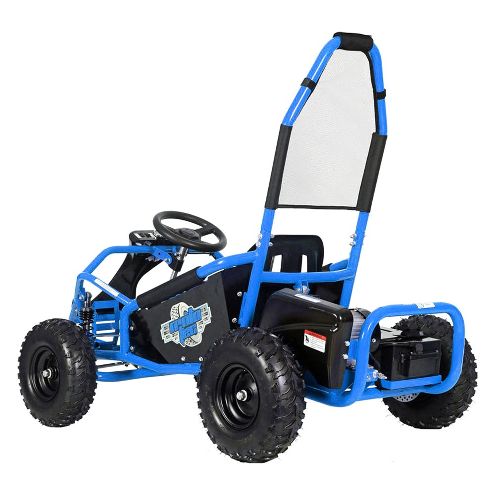 MotoTec Mud Monster Kids Electric 48v 1000w Blue Go Kart Full Suspension