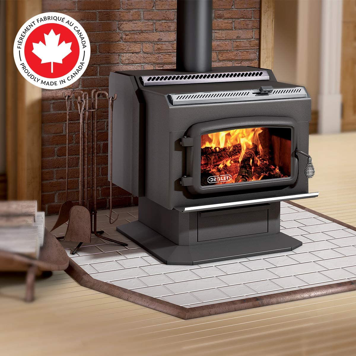 Drolet HT-2000 EPA Certified 2,400 Sq. Ft. Wood Stove New Canada Only