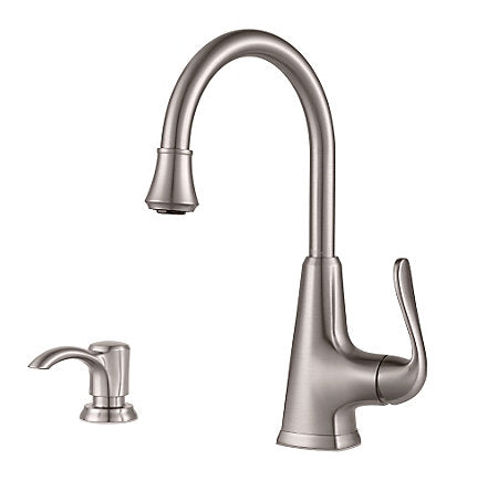 Pasadena 1 Handle Bar And Prep Faucet With Soap Dispenser