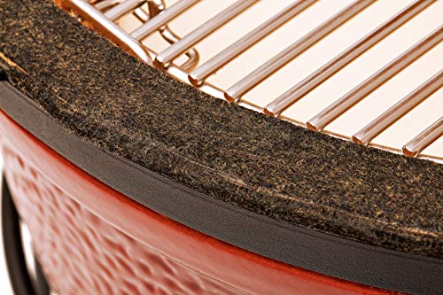 Kamado Joe KJ23RH Classic I Charcoal Grill, 18 inch, Blaze Red