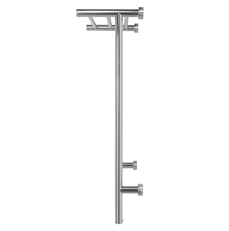 WarmlyYours TW-SUM08PS-HP 8 Bar and 3-Bar Heated Shelf Dual Connection Towel Warmer Polished Steel New