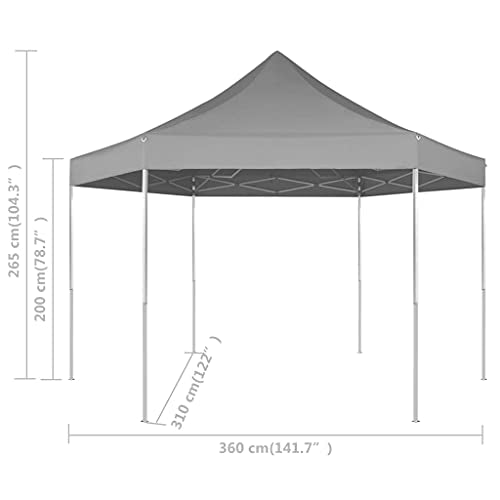 Unfade Memory Pop-Up Gazebo Outdoor Foldable Pergolas Shelter for Party/BBQ/Wedding 11.8'x10.2'