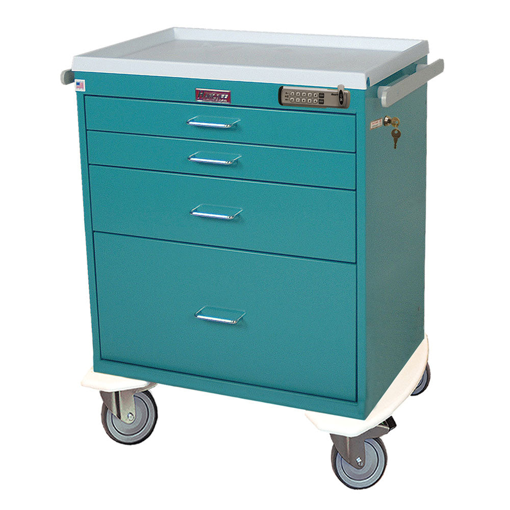 Harloff Classic Line Anesthesia Workstation, 4 Drawers, E-Lock