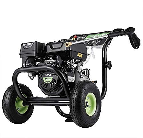 TEANDE 4200PSI Gas Pressure Washer, 209CC Gas Powered Pressure Washer, 3GPM Power Washer with 5 Adjustable Nozzles, Dual soap Tank (Black)