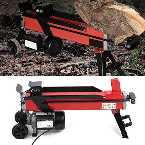 Estink Electric Hydraulic Log Splitters, Semi-Automatic Hydraulic Wood Cutter Portable Log Splitter 7-Tons Splitting Force Precision Pump Gears 15A(US Plug)