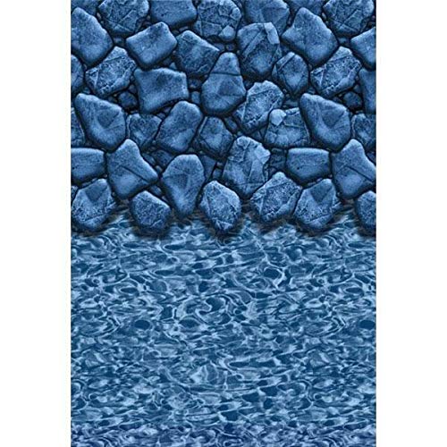 In The Swim 30- Foot Round Overlap Above Ground Pool Liner - Boulder Swirl - 25-Gauge