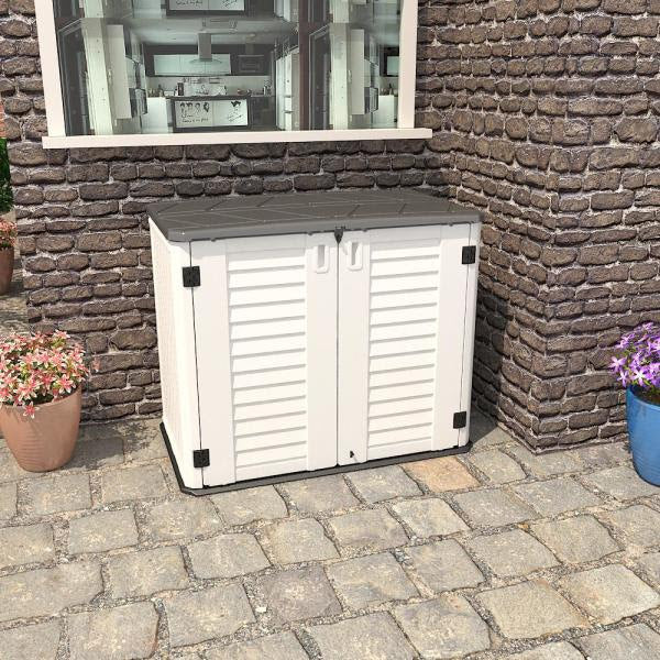 Plastic Horizontal Double Door Storage Shed