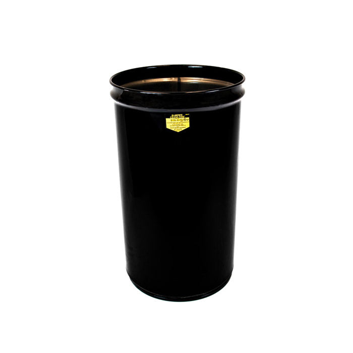 Justrite 15 Gallon, Cease-Fire® Waste Receptacle, Safety Drum Can Only, Black
