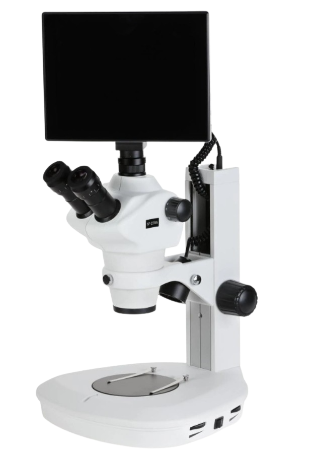 Amscope SF-2TRA-TP 8X - 50X Trinocular Dual Illumination Stereo Microscope With 9.7 Inch Touchscreen Imaging System New