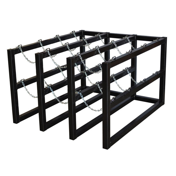 Justrite 3W X 4D Gas Cylinder Storage Rack | For 12 Cylinders