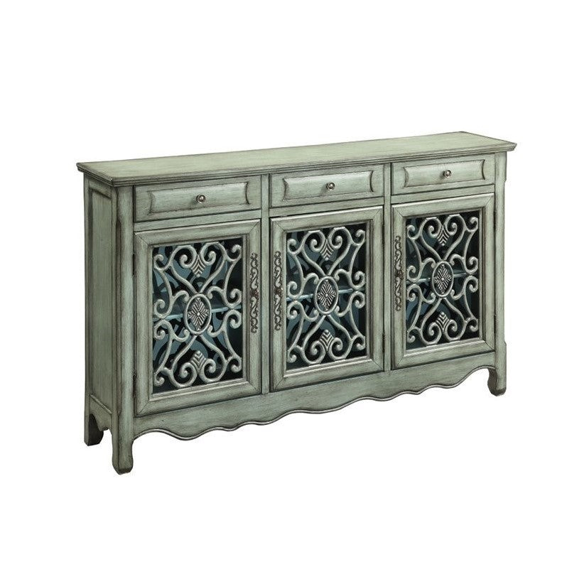 Traditional Accent Sideboard in Antique Green