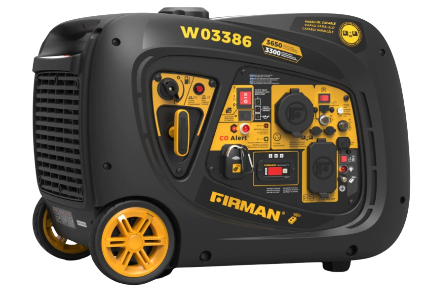 Firman W03386 3300W/3650W Gas Electric Start Parallel Ready Inverter Generator With CO Alert New